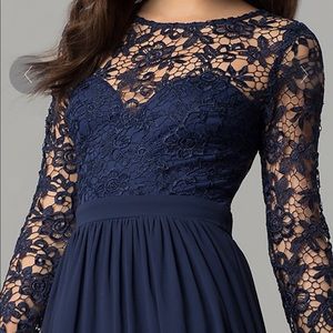 Navy blue formal gown